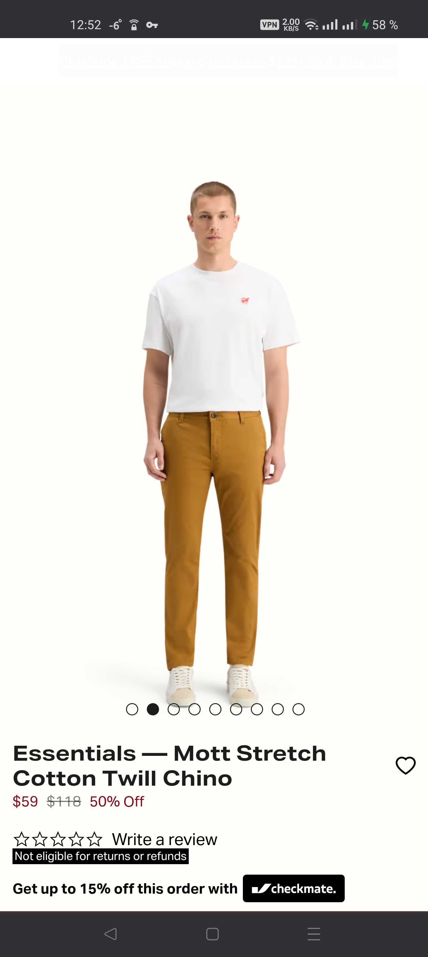 Джинсы (chino Scotch&Soda Mott Дания w32 stretch gold.