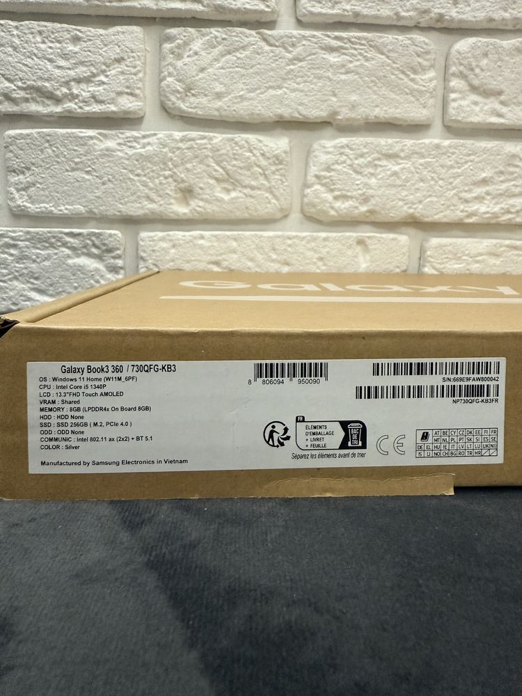 Ноутбук Samsung Galaxy Book3 360 13.3” (NP730QFG-KB3FR)