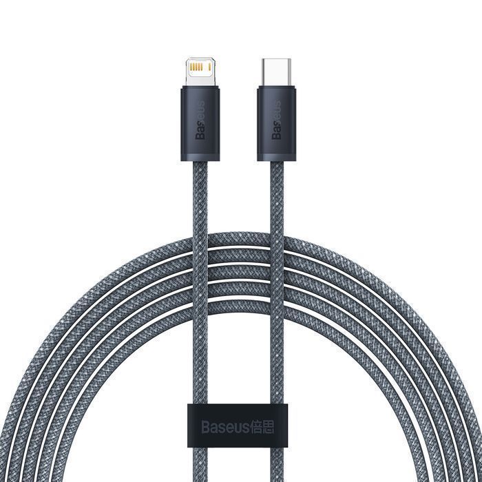 Baseus Kabel do iPhone USB-C - Lightning 2M, PD 20W, Szary