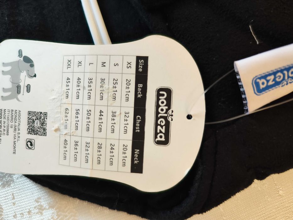 Casaco de Inverno preto para Cão- Tamanho S