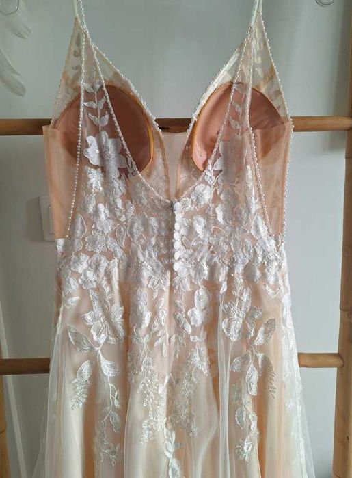 Piękna suknia ślubna, koronka i tiul. Nowa, założona raz, stan idealny