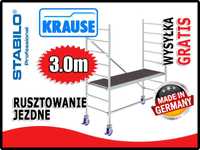 Rusztowanie aluminiowe KRAUSE Stabilo WĄSKIE wys.rob od 3,0m - 14,4m