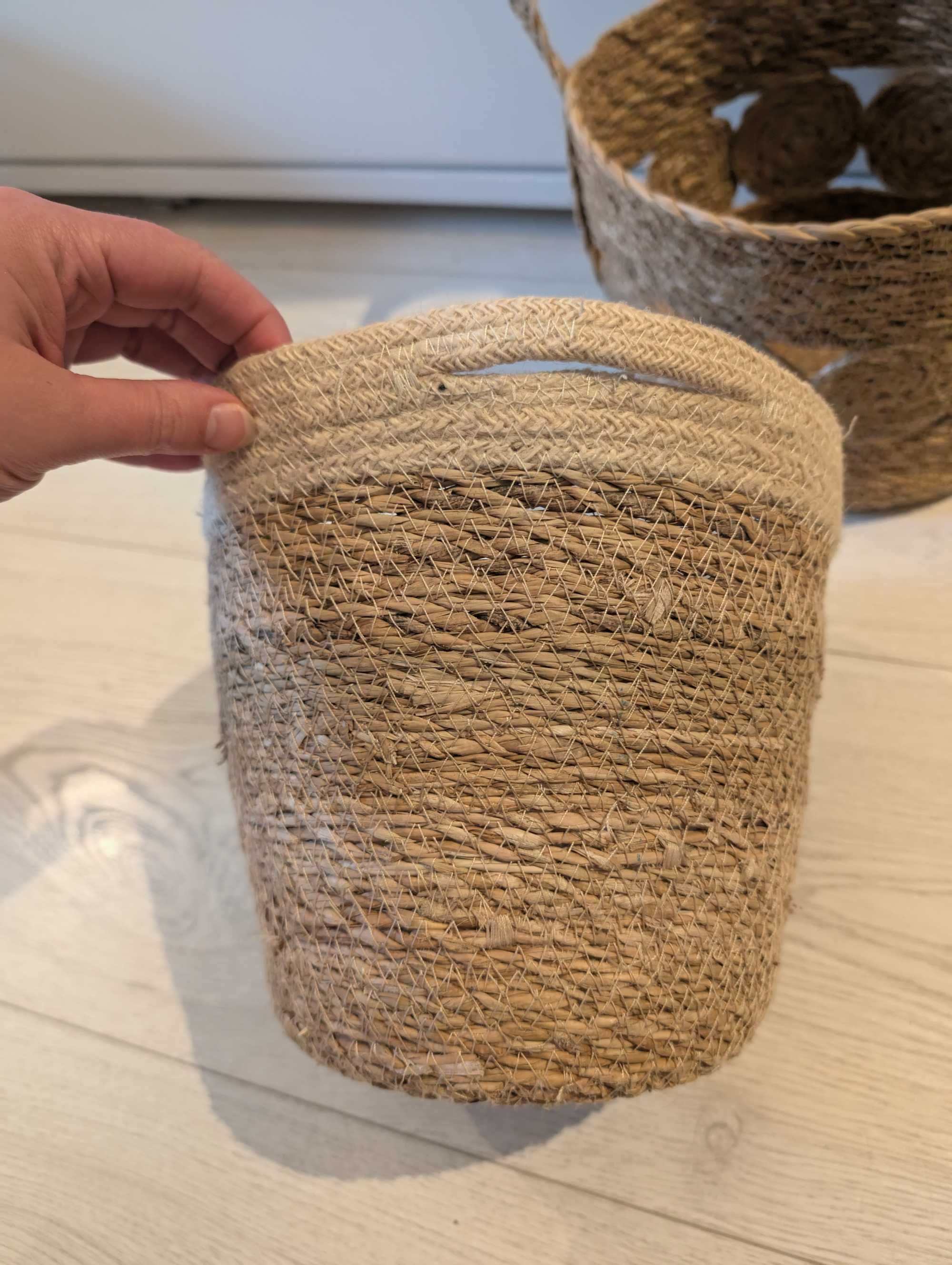 Pojemnik Boho doniczki plecione Juta 2szt