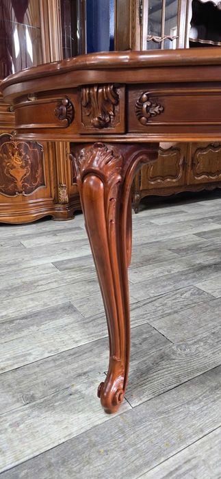 Unikatowy Francuski Rozkładany Stół + 4 Krzesła