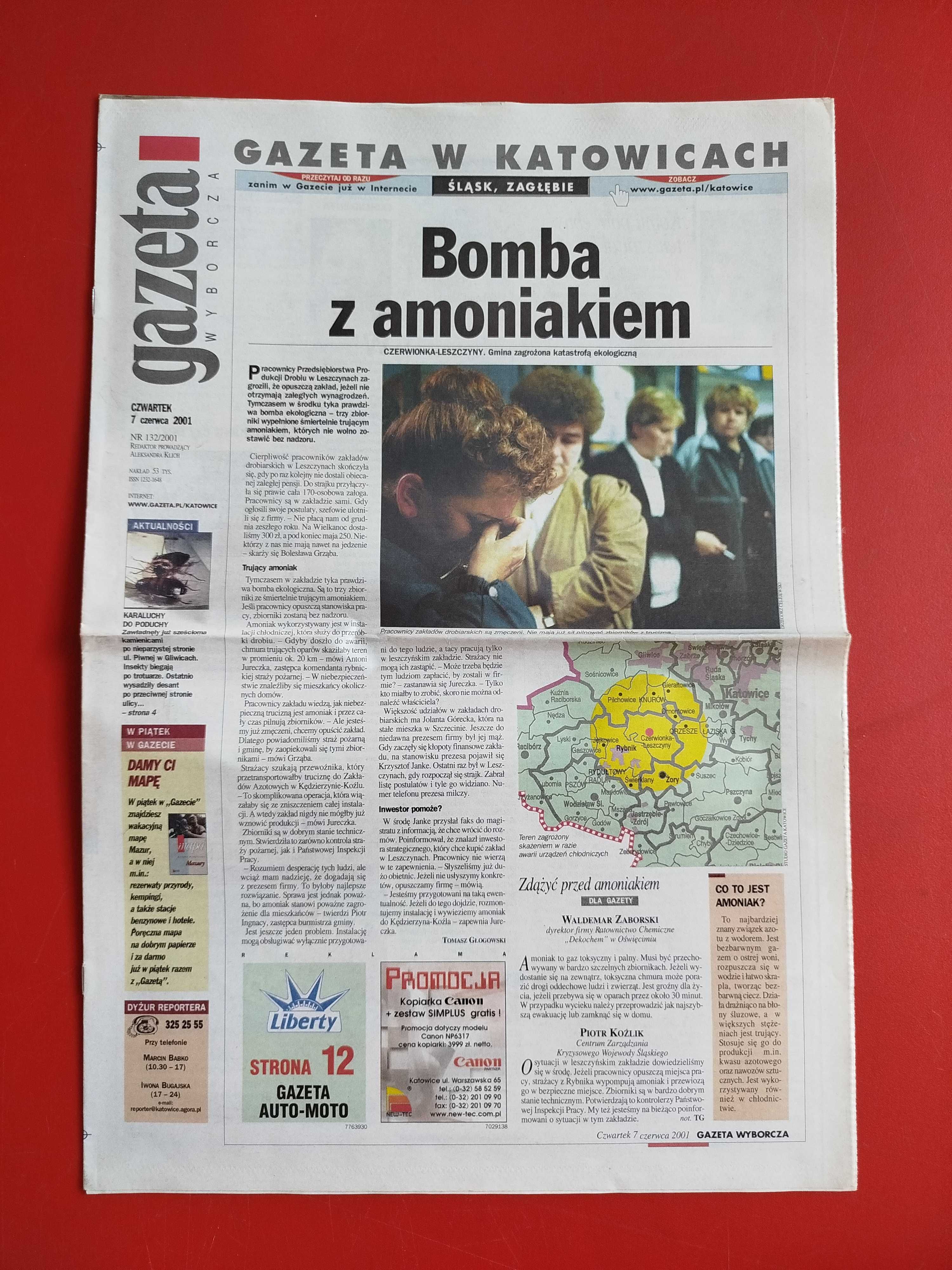 Gazeta Wyborcza, 7 czerwca 2001, nr 132