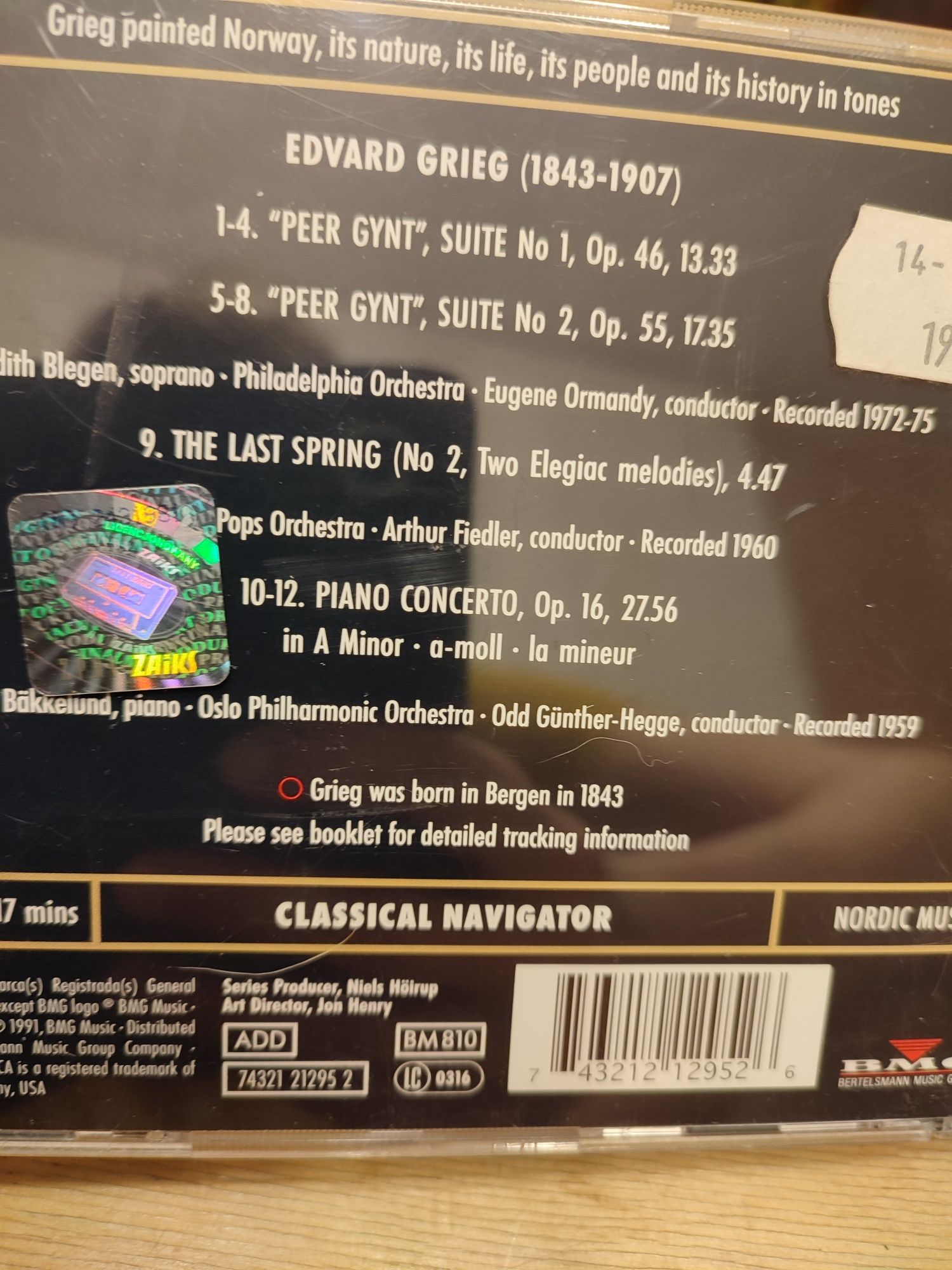 Grieg - Piano Concerto - CD