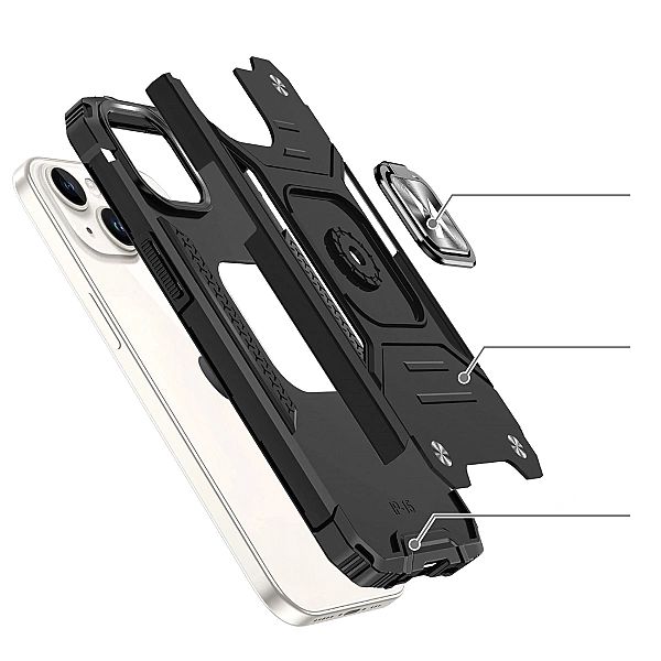Pancerne etui z uchwytem na palec do iPhone 15 Plus Wozinsky Ring Armo
