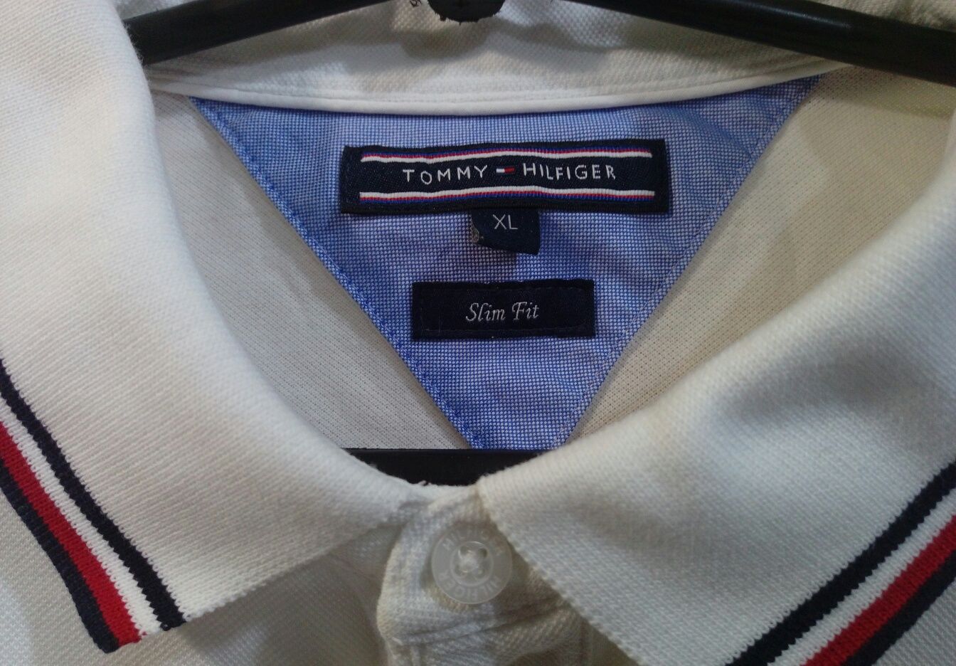 Tommy Hilfiger біла чоловіча футболка поло
