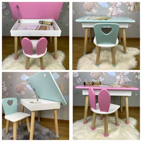 Детский стол, стол и стул, дитячий стол і стульчик Микки