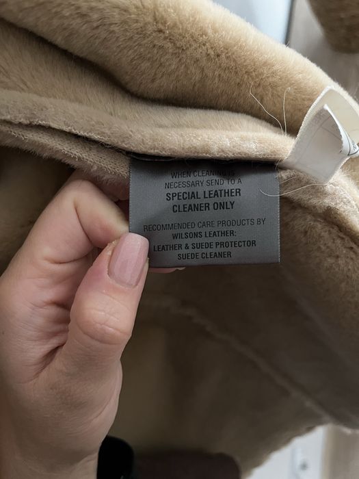 Brazowy zamszowy płaszcz kurtka skóra Wilsons Leather czekolada