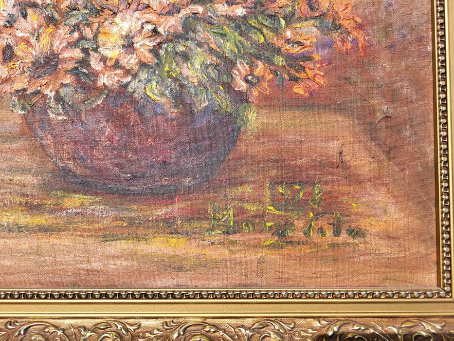 Obraz olejny - kwiaty w wazonie - 1978