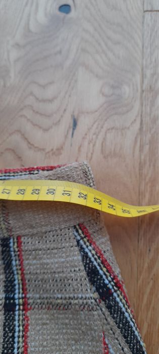 Spodnica damska z faldami  w krate bezowa r. S