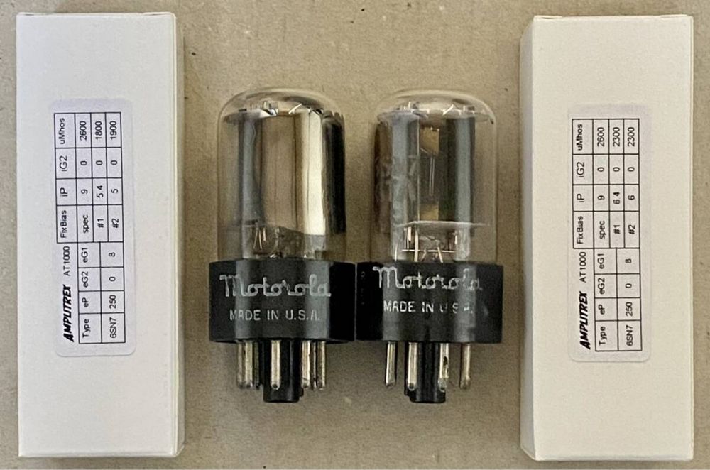 6SN7 MOTOROLA / GE lampy elektronowe 2 sztuki