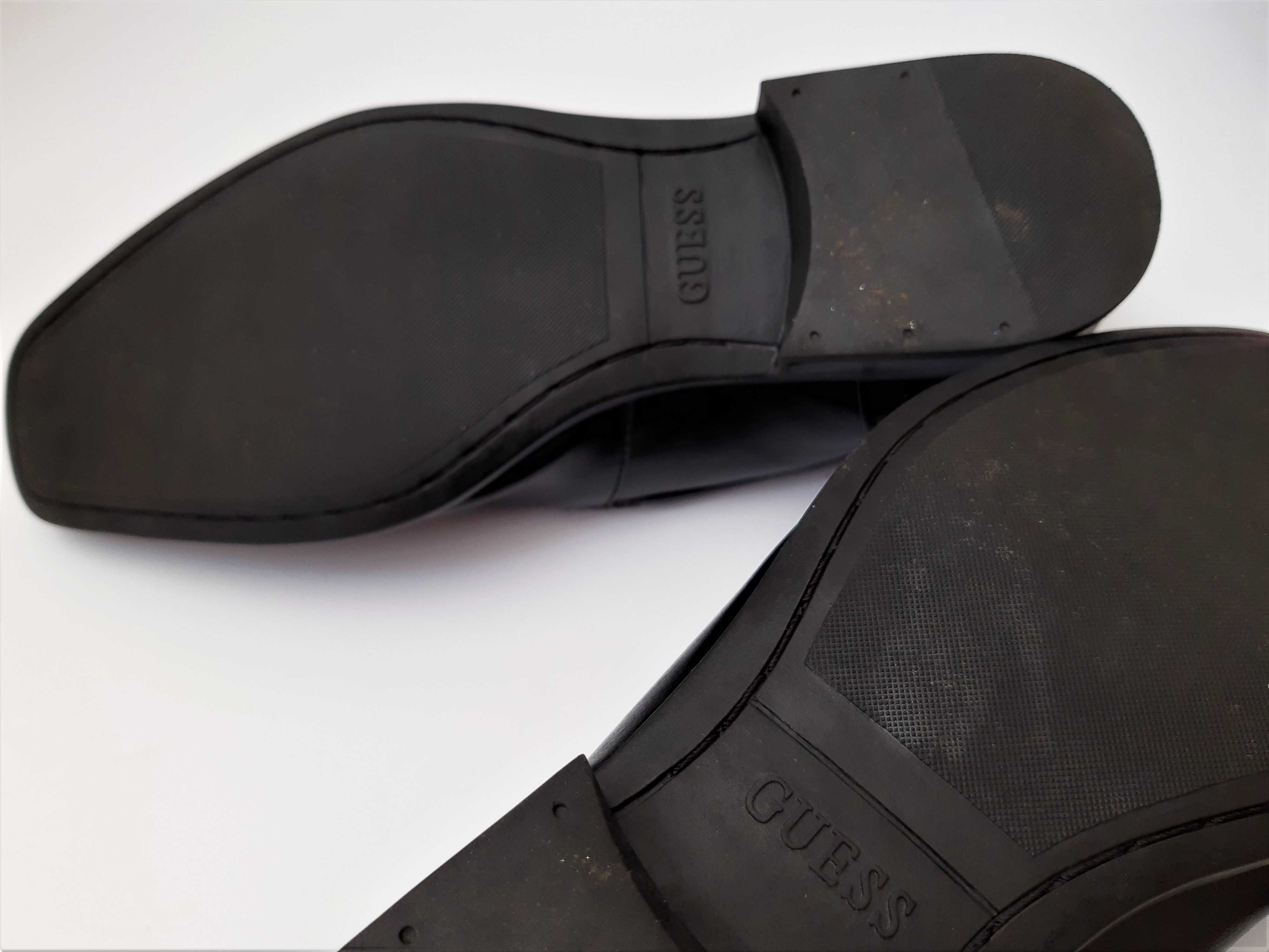 Guess Eleganckie Buty Półbuty Wsuwane Mokasyny Męskie Czarne