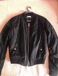 Casaco preto Bomber Jacket, tamanho M