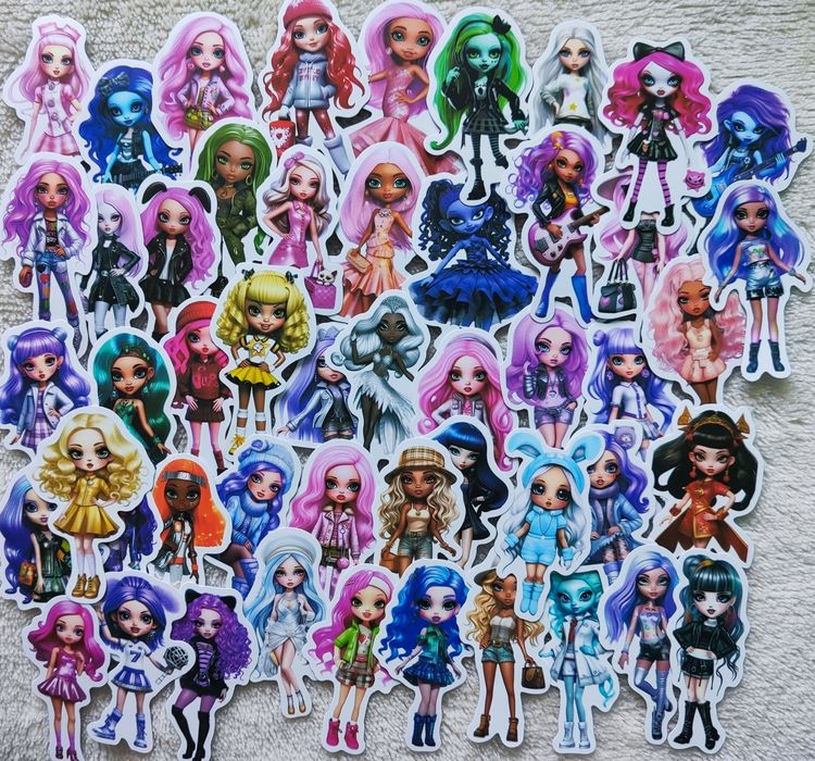 Rainbow High - naklejki 50 sztuk różne