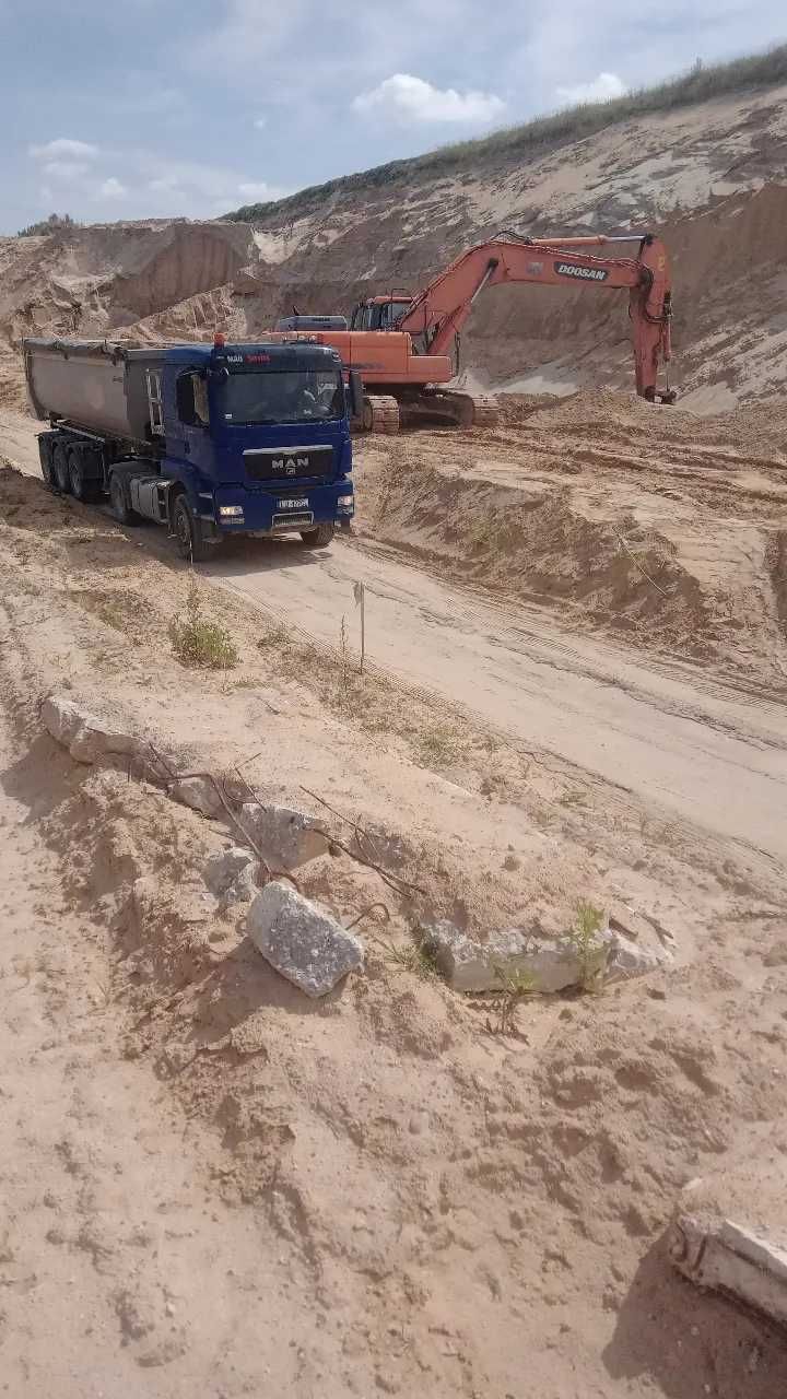 Piasek podsypkowy,siany,płukany,ziemia z transportem. Atrakcyjne ceny!