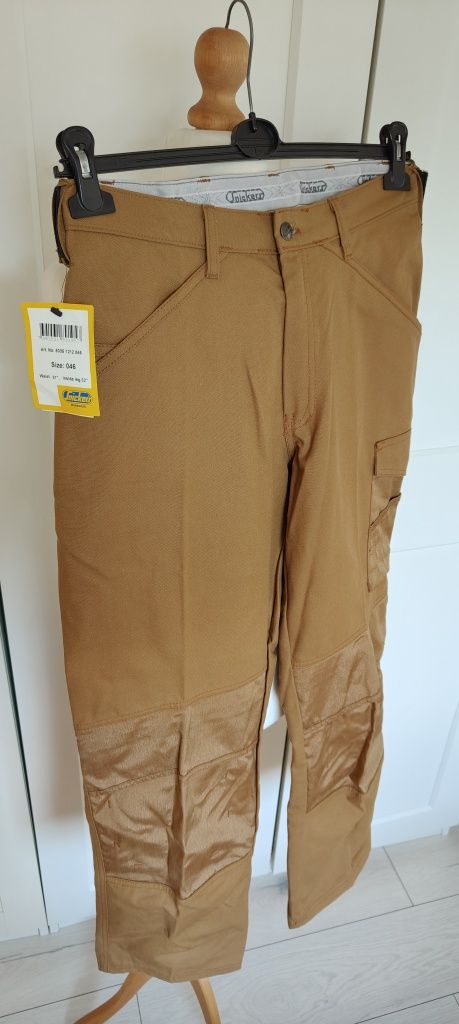 NOWE Spodnie robocze męskie Snickers workwear rozmiar 46 (S) beżowe