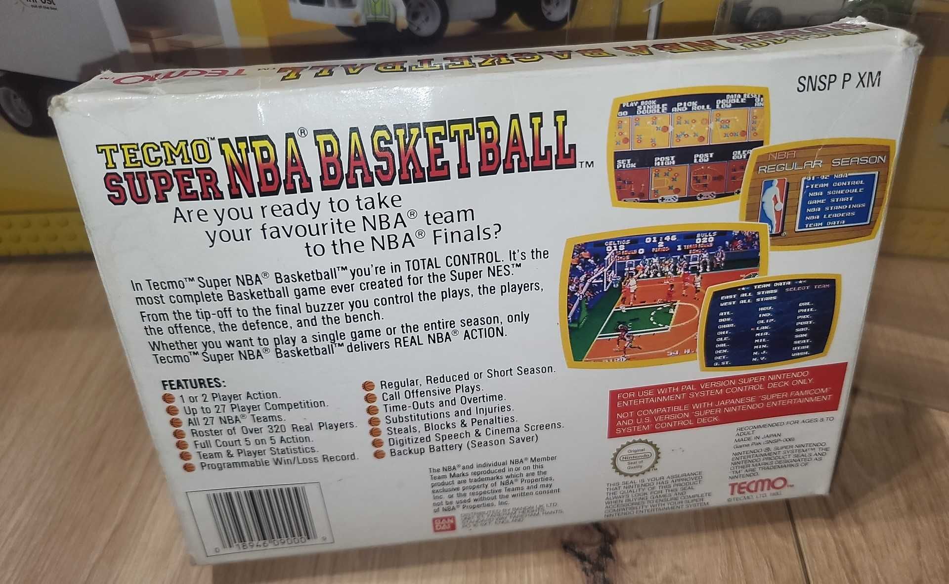 Gra TECMO Super NBA Basketball - NINTENDO SNES - DB stan CIB Komplet