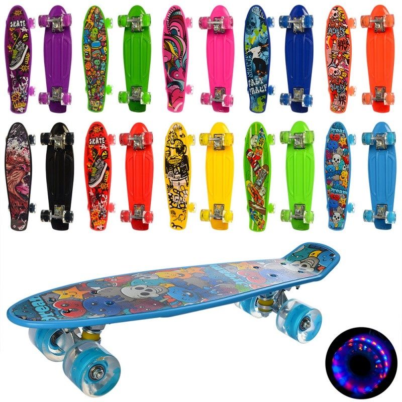 Скейт  Penny Board LED пенни борд 57-15 см