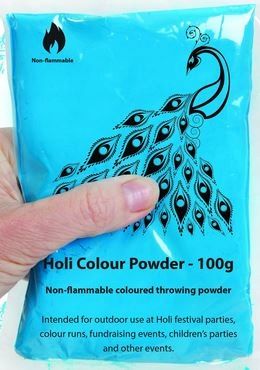 Kolorowy proszek HOLI 100g puder Niebieski blue