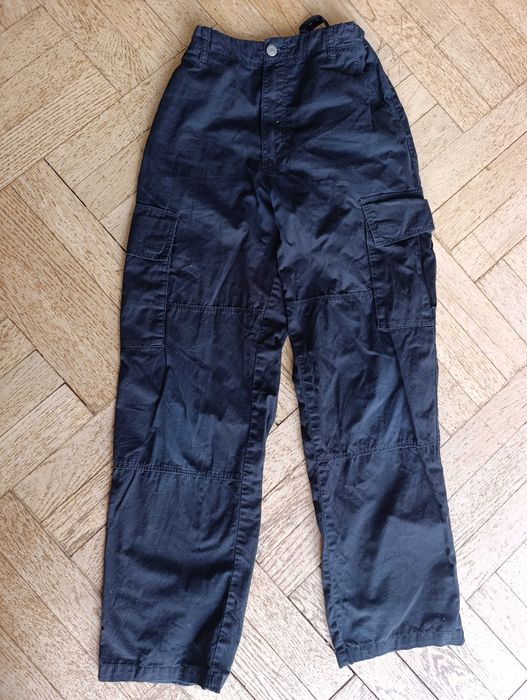 H&M Spodnie jeans cargo Czarne z kieszeniami Rozmiar 170 14у