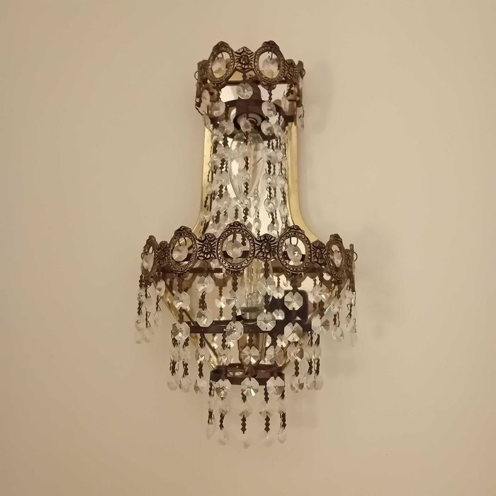 Par de apliques clássicos de cristal