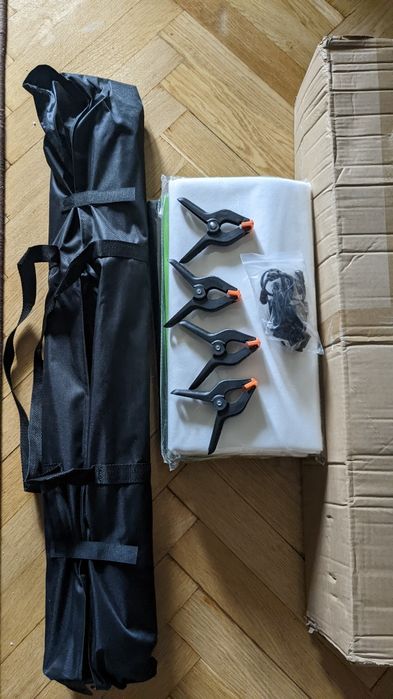 Ворота 2,6×3М та 3 фотофони (зелений,білий,чорний)