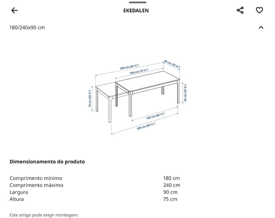 Mesa refeição branca