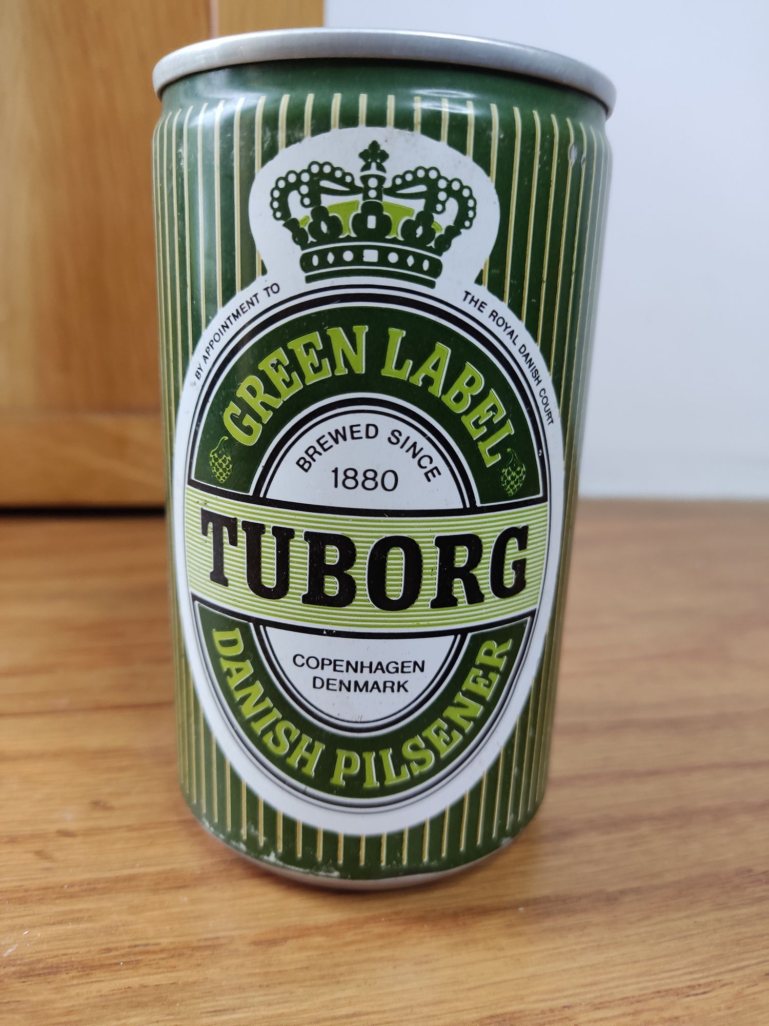 Lata de cerveja Tuborg, antiga