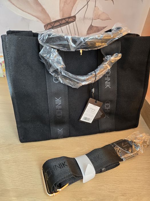 Torebka Ochnik shopper czarna