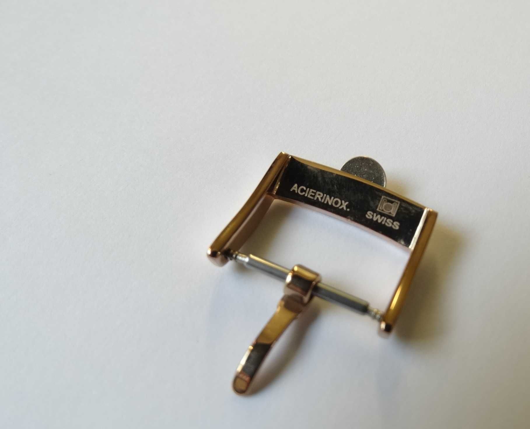 Klamra sprzączka zegarka Omega 16mm 18mm 20mm srebrna złota zapięcie