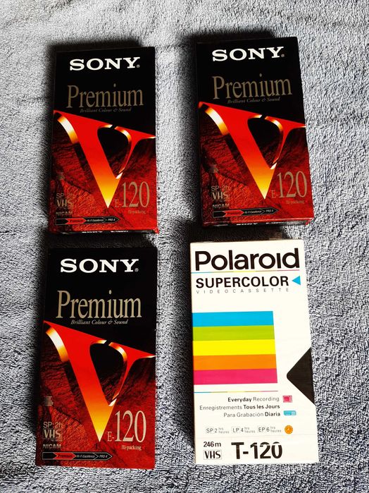Cassetes VHS Novas Seladas – Sony e Polaroid