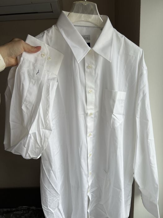 Рубашка белая классическая мужская р.62