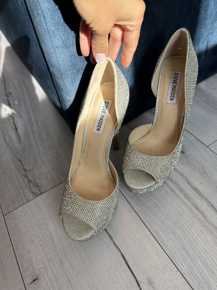 steve madden crystal стрази женские туфли босоножки 38