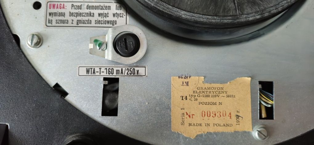 Gramofon Unitra Daniel G-1100 FS seria I 1979
