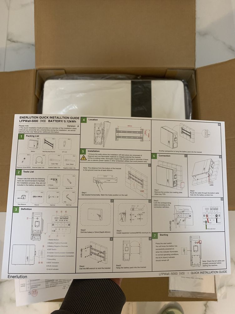 Акумулятор Enerlution LFPWall-5000 LiFePO4, акумуляторна батарея 5 квт