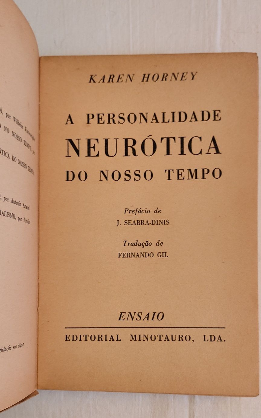 A personalidade neurótica do nosso tempo