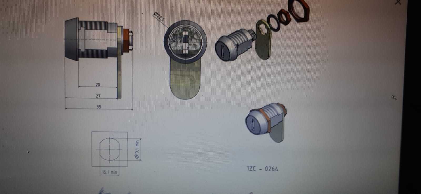 Zamek meblowy, zamek do mebli na klucz dostepne 5szt