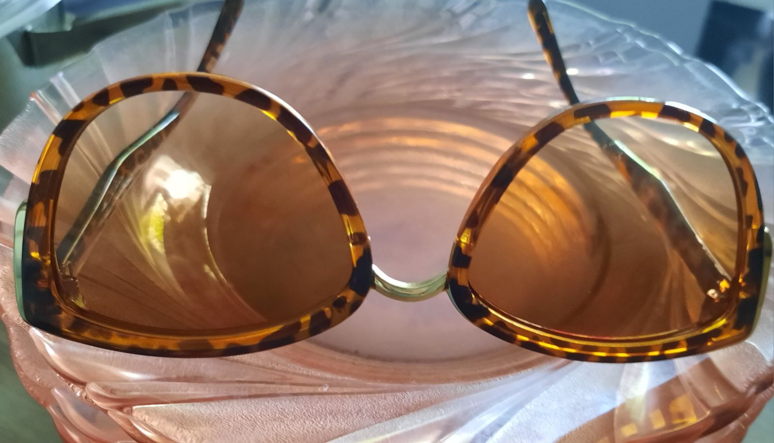 Okulary damskie w panterke.Nowe.piekne