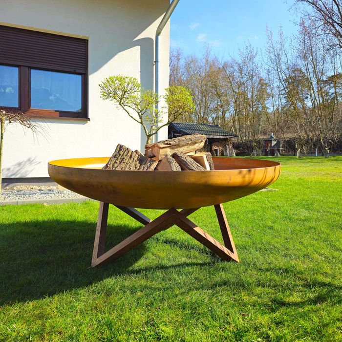 Palenisko 200 cm średnicy XXXXL Stal 4,5 mm Corten Deep Grill Ognisko