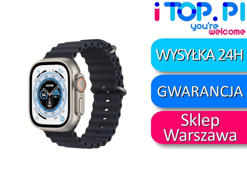 Apple Watch Ultra 1 gen 49mm Czarna opaska Sklep iTop Muranów Lokal 32