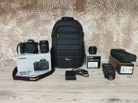 Lustrzanka EOS Canon 250D + 2 obiektywy + akcesoria