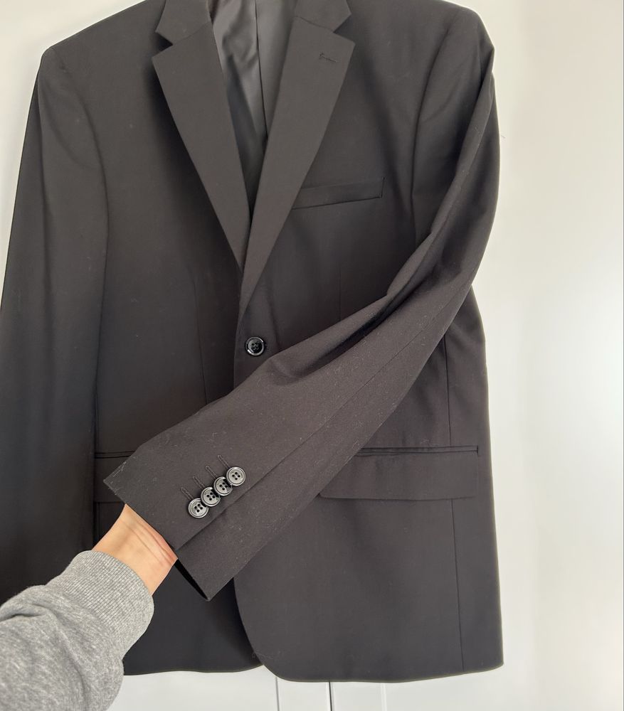 Czarna klasyczna marynarka oversize H&M slim fit viral męska damska