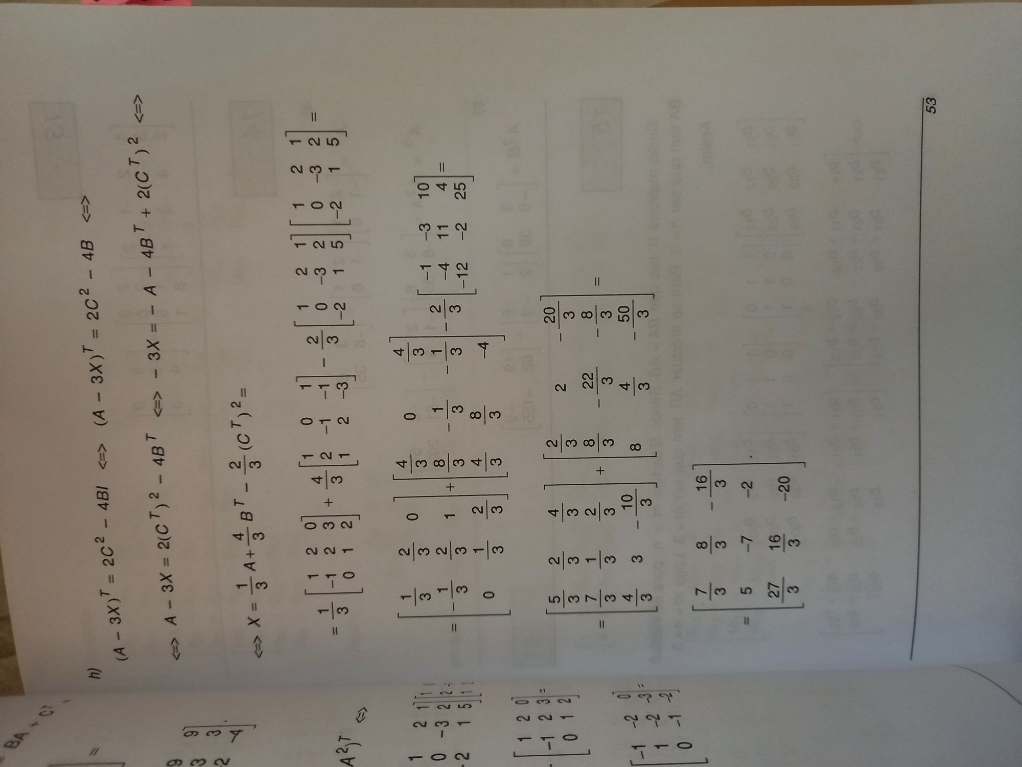 Álgebra Linear - matrizes e determinantes Exercícios