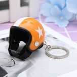 Porta chaves capacete vintage cor laranja