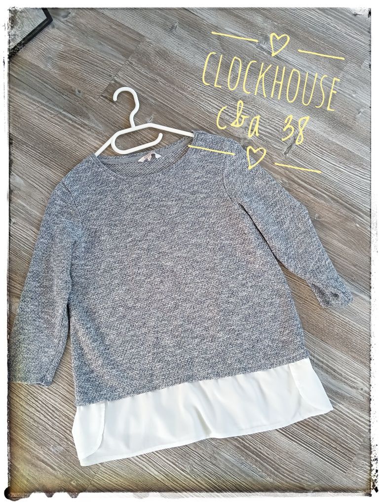 Clockhouse c&a śliczny sweter ze srebrną nicią 38
