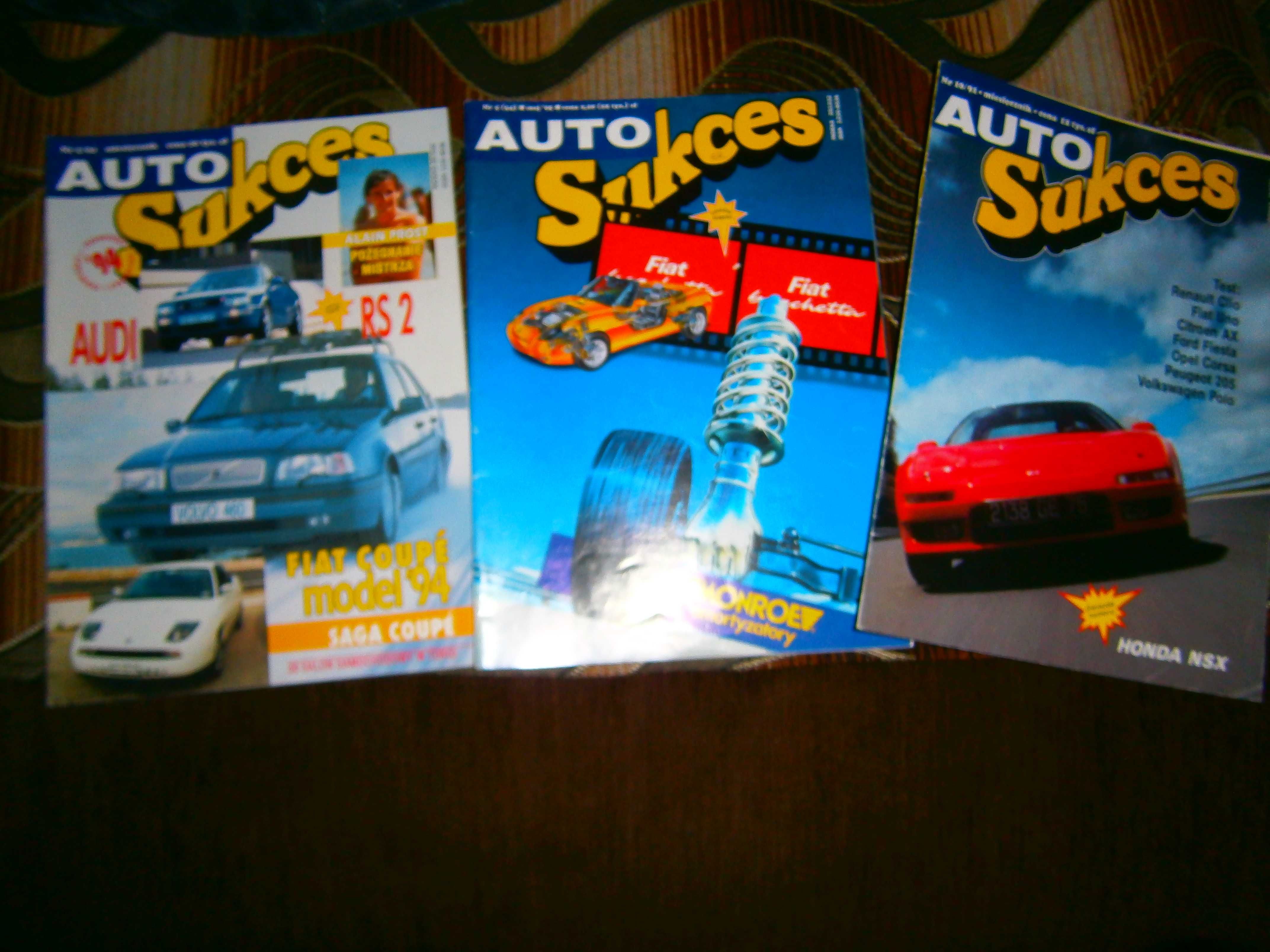 Czasopisma Auto Sukces rok 1994, 1991 - 3 sztuki !