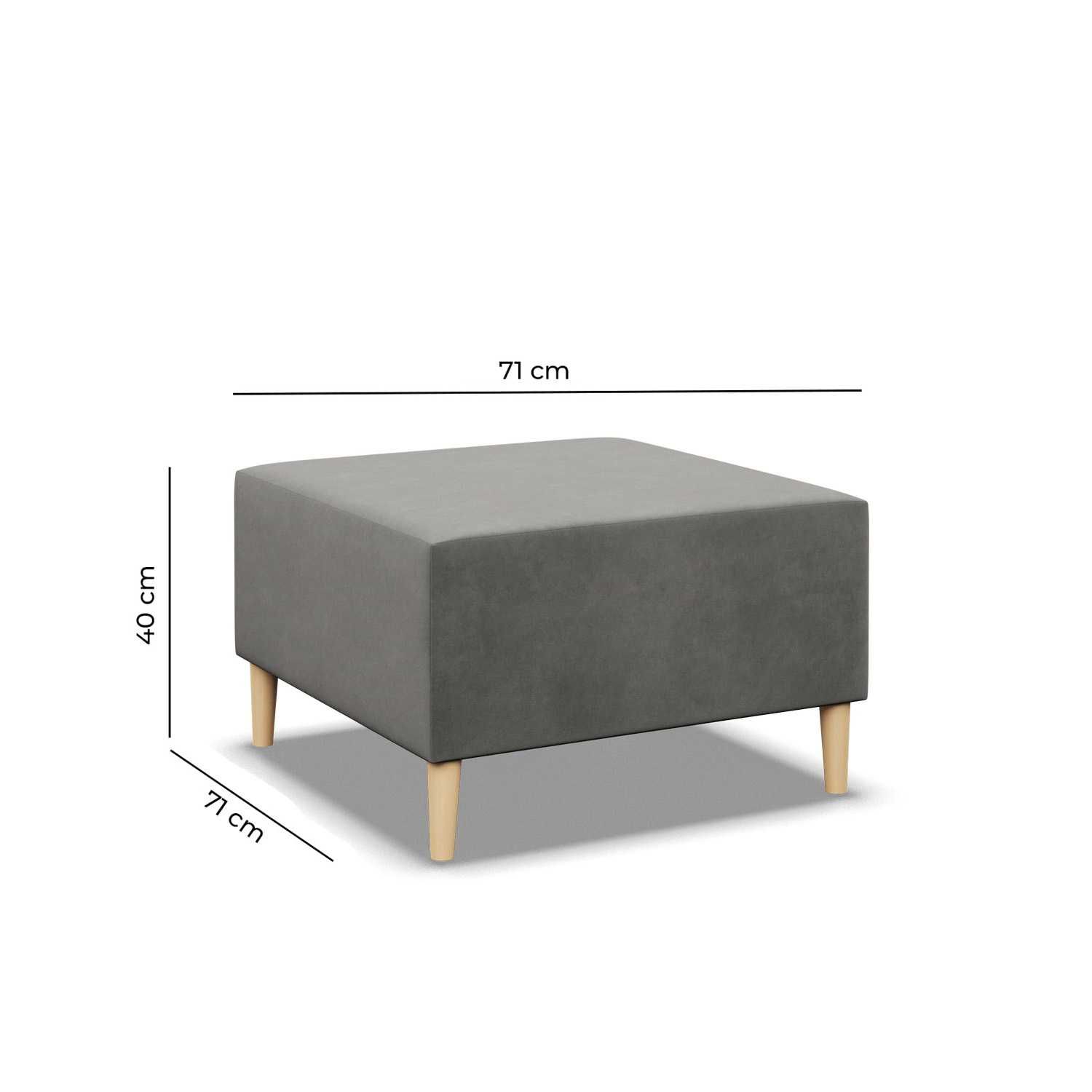 Pufa 70x70 Duży Podnóżek do Fotela do Salonu Puf na Nóżkach Blank