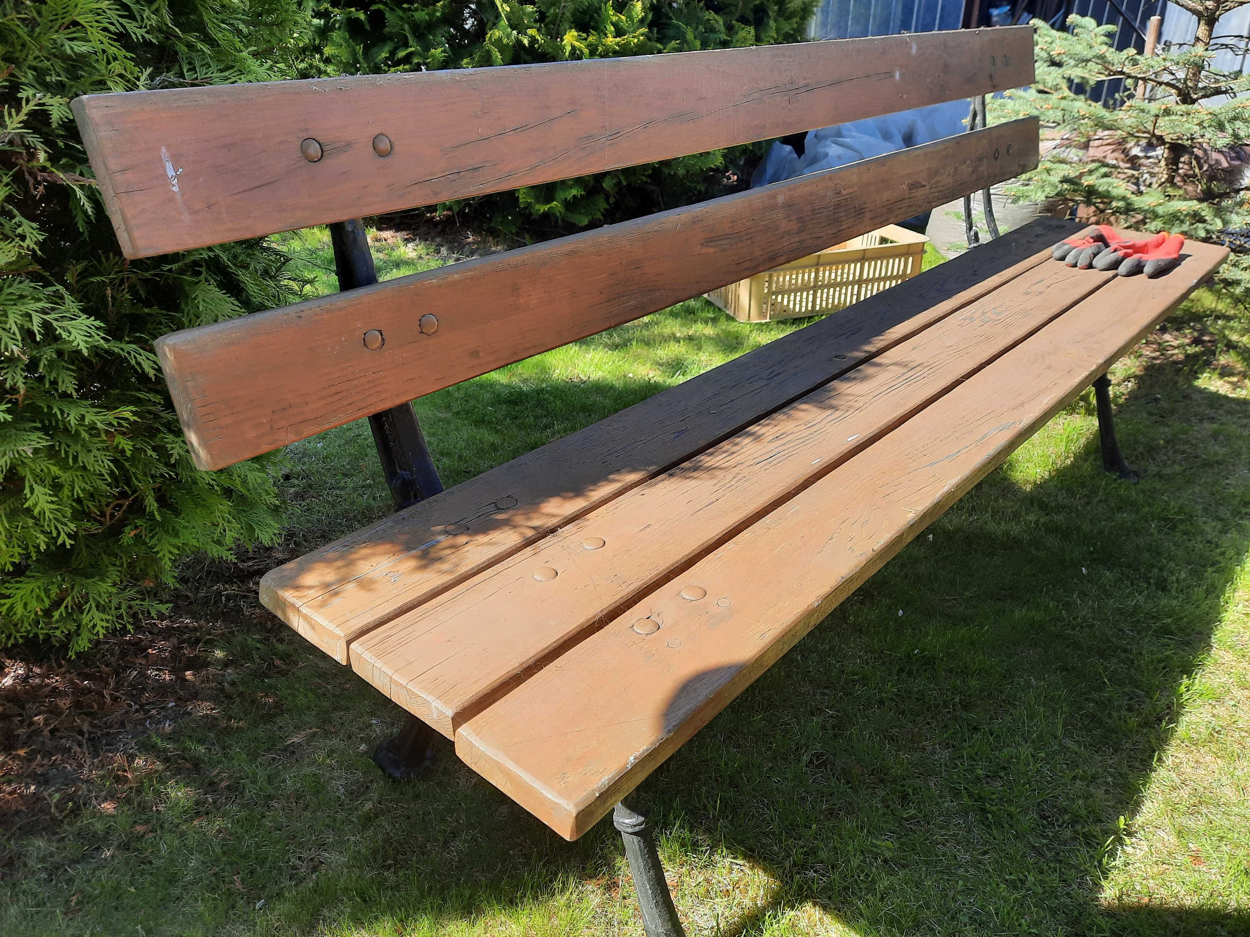 Stół i ławka drewniana ogrodowa